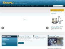 Tablet Screenshot of encoreplumbing.com